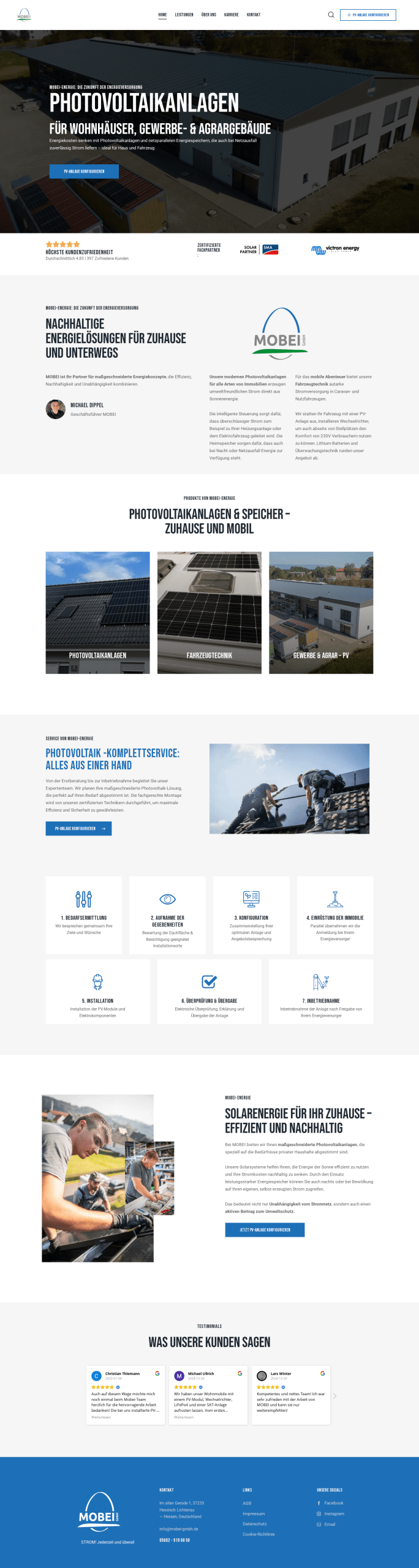 Website von MOBEI Energie