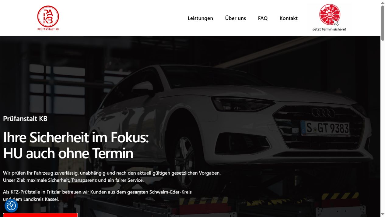 Website der Prüfanstalt KB